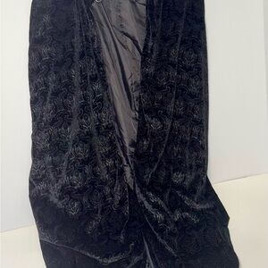 Spirit Halloween Black Velvet Gothic Steampunk Long Coat Adult One Size